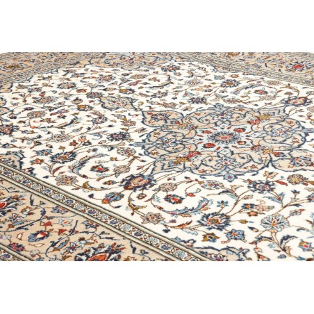 Tappeto Kashan Persia beige verde 200x295