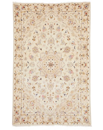 Tappeto Kashan Fine Persia bianco giallo 98x155