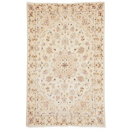 Tappeto Kashan Fine Persia bianco giallo 98x155