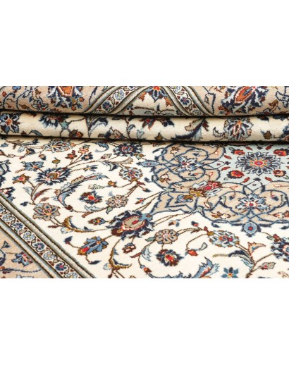 Tappeto Kashan Persia beige verde 200x295