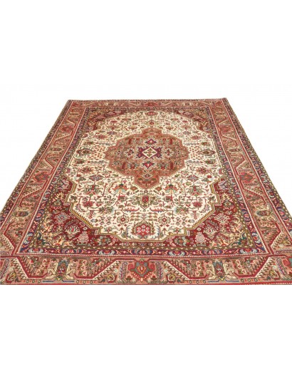 Tappeto Tabriz Persia marrone grigio 198x300