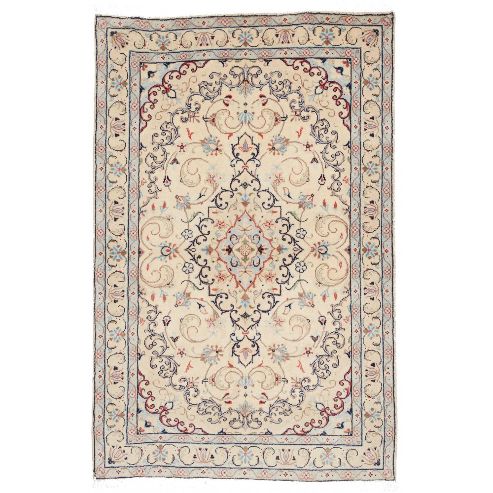 Tappeto Kashan Fine Persia beige grigio 96x148 Tappeto Kashan Fine Persia beige grigio 96x148