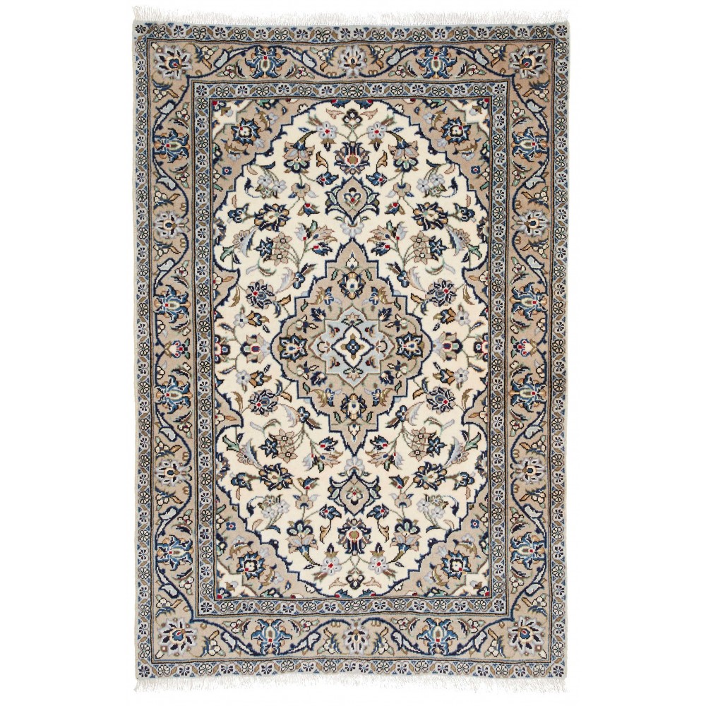 Tappeto Kashan Fine Persia beige grigio 95x143 Tappeto Kashan Fine Persia beige grigio 95x143