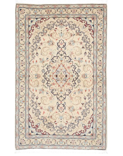 Tappeto Kashan Fine Persia bianco giallo 96x150