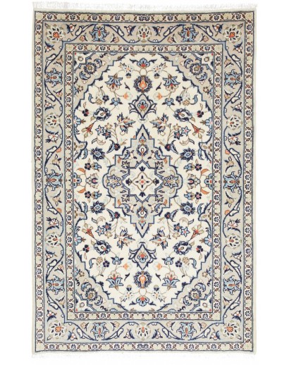 Tappeto Kashan Fine Persia bianco grigio 96x147