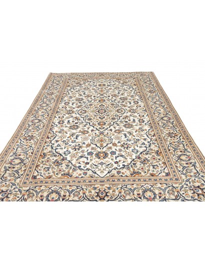 Tappeto Kashan Persia beige bianco 195x305