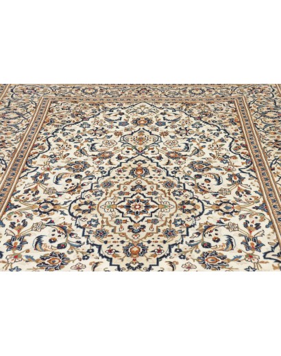 Tappeto Kashan Persia beige bianco 195x305
