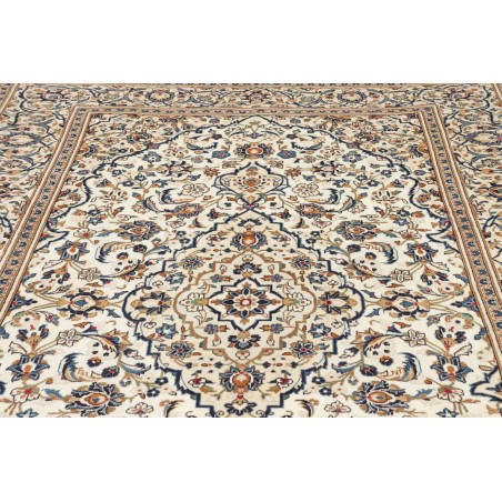 Tappeto Kashan Persia beige bianco 195x305