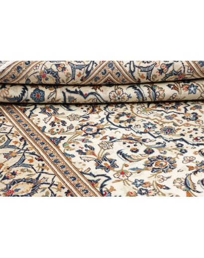 Tappeto Kashan Persia beige bianco 195x305