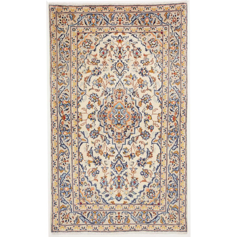 Tappeto Kashan Fine Persia beige bianco 93x156 Tappeto Kashan Fine Persia beige bianco 93x156