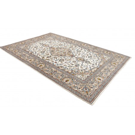 Tappeto Kashan Persia bianco grigio 200x306