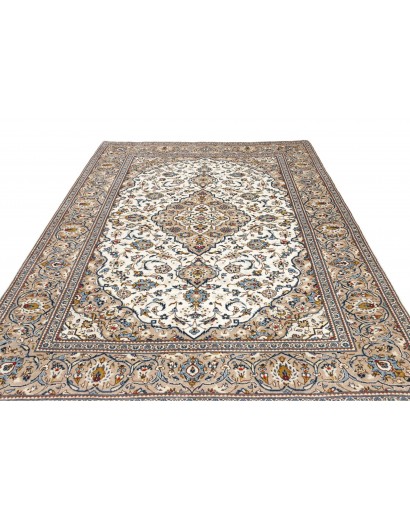 Tappeto Kashan Persia bianco grigio 200x306