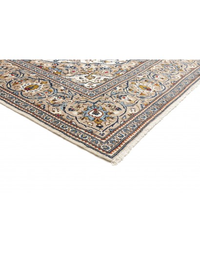 Tappeto Kashan Persia bianco grigio 200x306