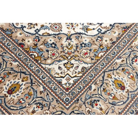 Tappeto Kashan Persia bianco grigio 200x306