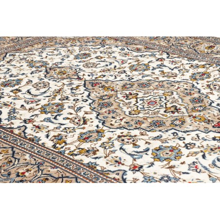 Tappeto Kashan Persia bianco grigio 200x306