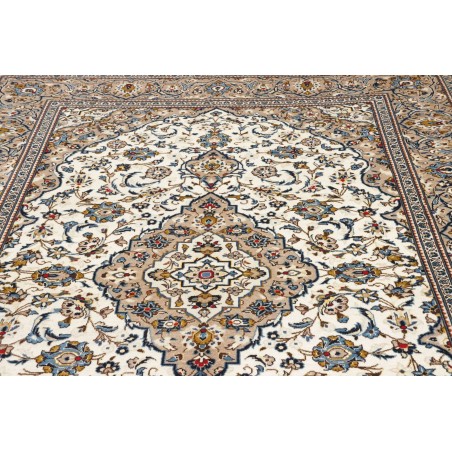 Tappeto Kashan Persia bianco grigio 200x306