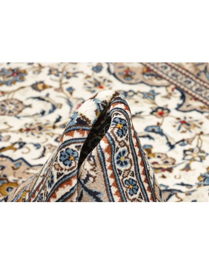 Tappeto Kashan Persia bianco grigio 200x306
