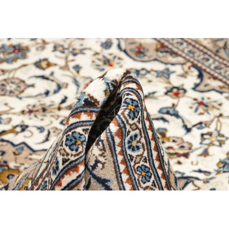 Tappeto Kashan Persia bianco grigio 200x306