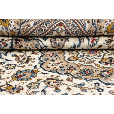 Tappeto Kashan Persia bianco grigio 200x306