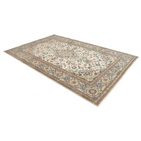 Tappeto Kashan Persia bianco grigio 200x301
