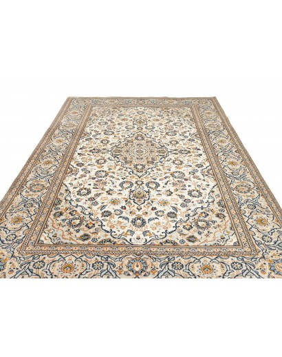 Tappeto Kashan Persia bianco grigio 200x301
