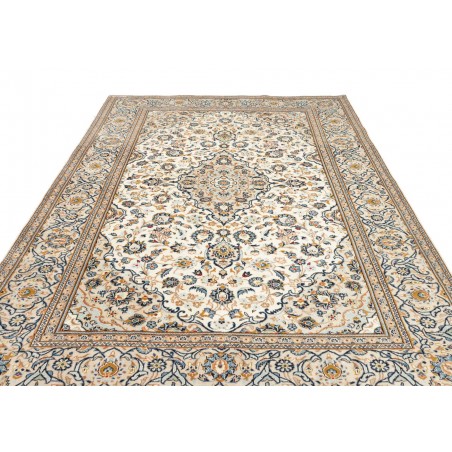 Tappeto Kashan Persia bianco grigio 200x301