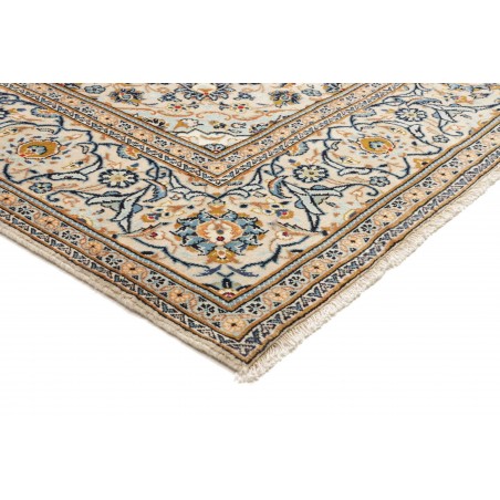 Tappeto Kashan Persia bianco grigio 200x301