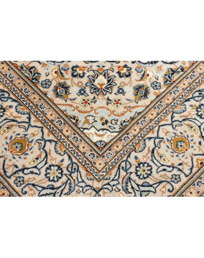 Tappeto Kashan Persia bianco grigio 200x301