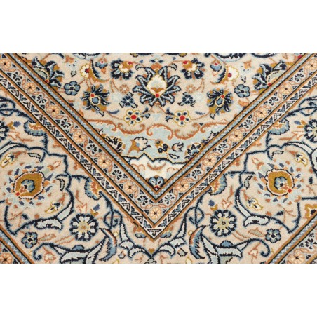 Tappeto Kashan Persia bianco grigio 200x301