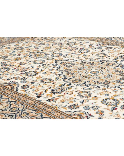 Tappeto Kashan Persia bianco grigio 200x301