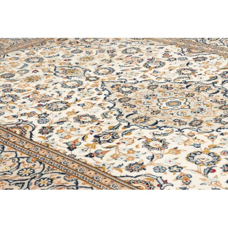 Tappeto Kashan Persia bianco grigio 200x301