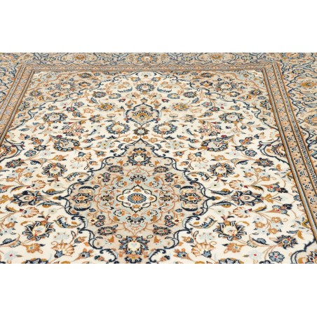 Tappeto Kashan Persia bianco grigio 200x301