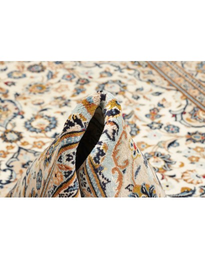 Tappeto Kashan Persia bianco grigio 200x301