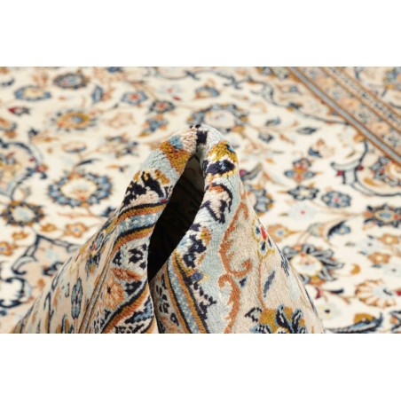 Tappeto Kashan Persia bianco grigio 200x301