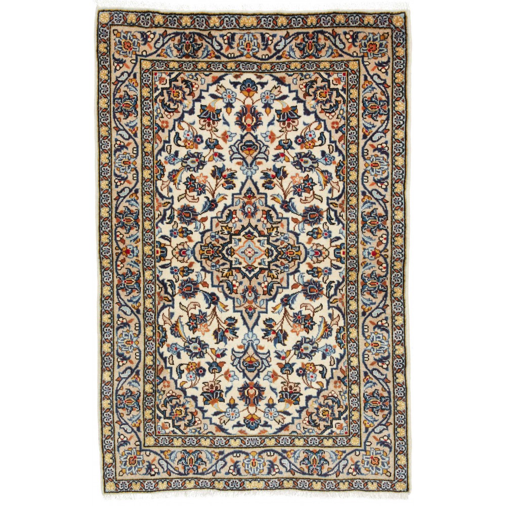 Tappeto Kashan Fine Persia beige grigio 98x150 Tappeto Kashan Fine Persia beige grigio 98x150
