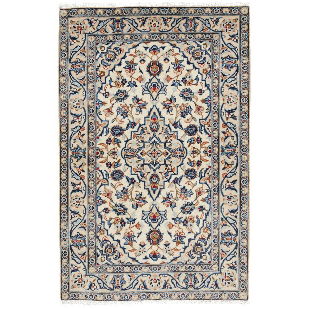 Tappeto Kashan Fine Persia beige grigio 98x150 Tappeto Kashan Fine Persia beige grigio 98x150