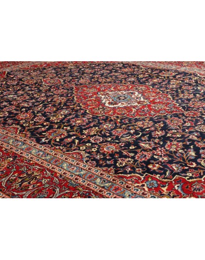 Tappeto Kashan Persia marrone grigio 295x418