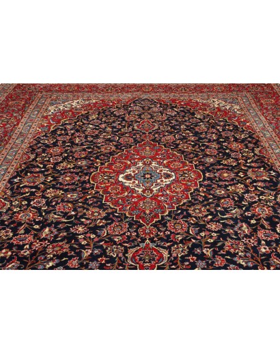 Tappeto Kashan Persia marrone grigio 295x418