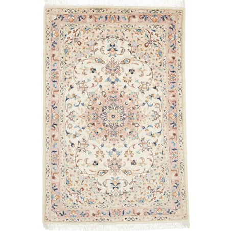 Tappeto Kashan Fine Persia bianco grigio 102x150