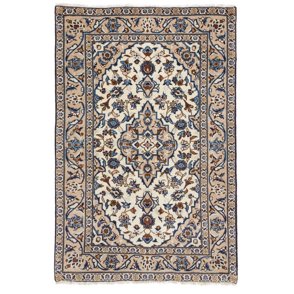 Tappeto Kashan Fine Persia beige verde 97x152 Tappeto Kashan Fine Persia beige verde 97x152