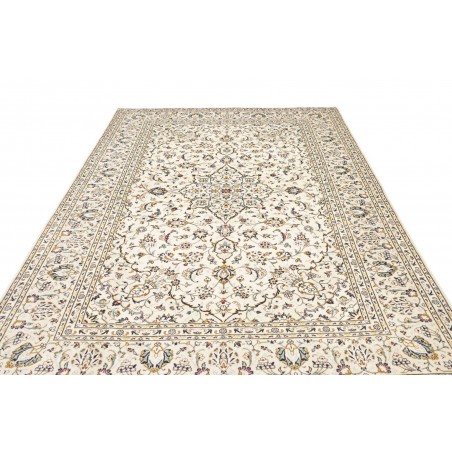 Tappeto Kashan Persia bianco arancione 193x300