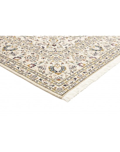 Tappeto Kashan Persia bianco arancione 193x300