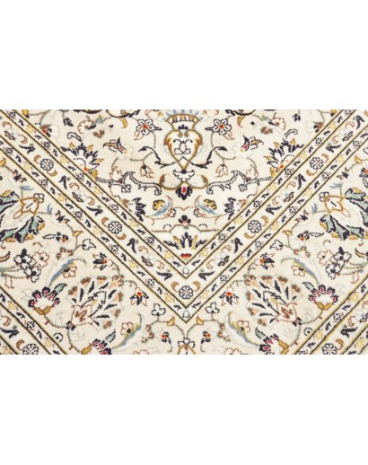 Tappeto Kashan Persia bianco arancione 193x300