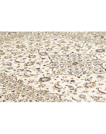 Tappeto Kashan Persia bianco arancione 193x300