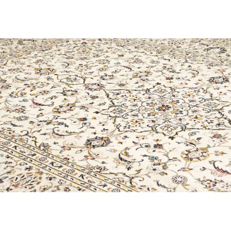 Tappeto Kashan Persia bianco arancione 193x300