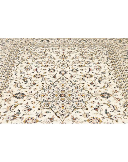Tappeto Kashan Persia bianco arancione 193x300