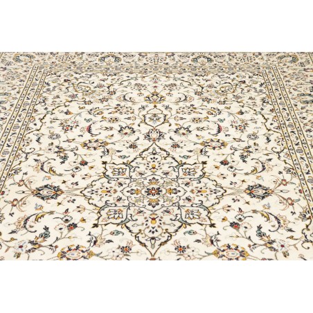 Tappeto Kashan Persia bianco arancione 193x300
