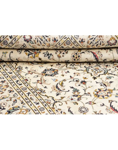 Tappeto Kashan Persia bianco arancione 193x300