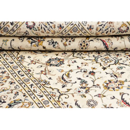 Tappeto Kashan Persia bianco arancione 193x300