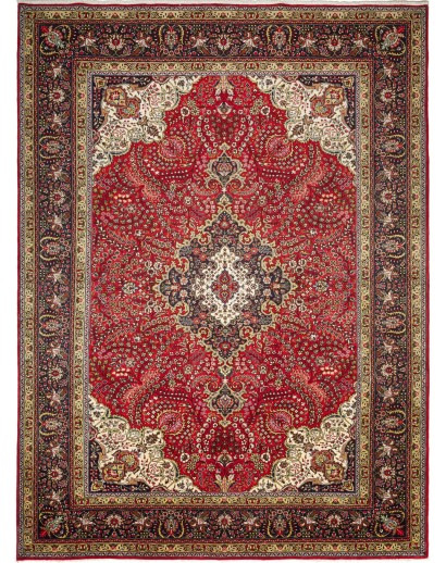 Tappeto Tabriz Persia marrone beige 252x340